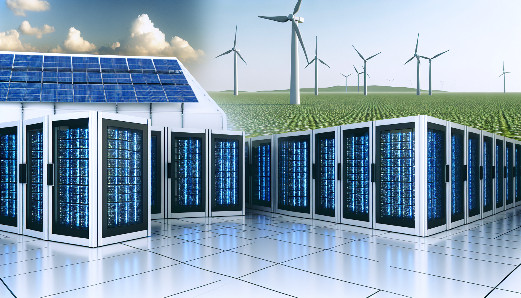 再生可能エネルギーで稼働する最新のデータセンター
